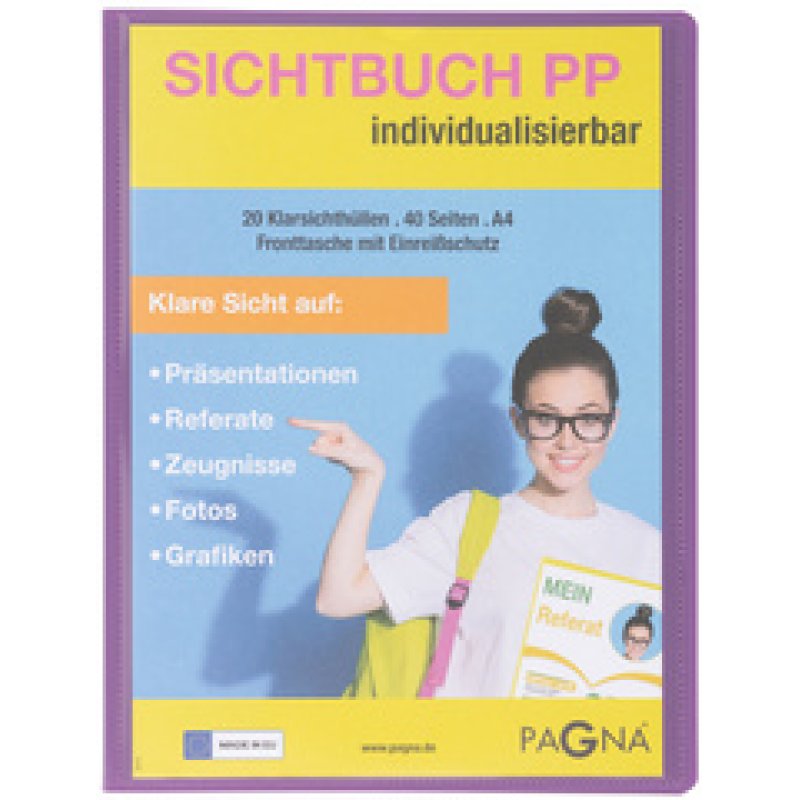 PAGNA Protège-documents de présentation "School", bleu clair