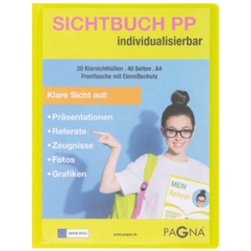 PAGNA Protège-documents de présentation "School", bleu clair