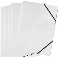 PAGNA Chemise à élastique "DIY", A4, carton, blanc