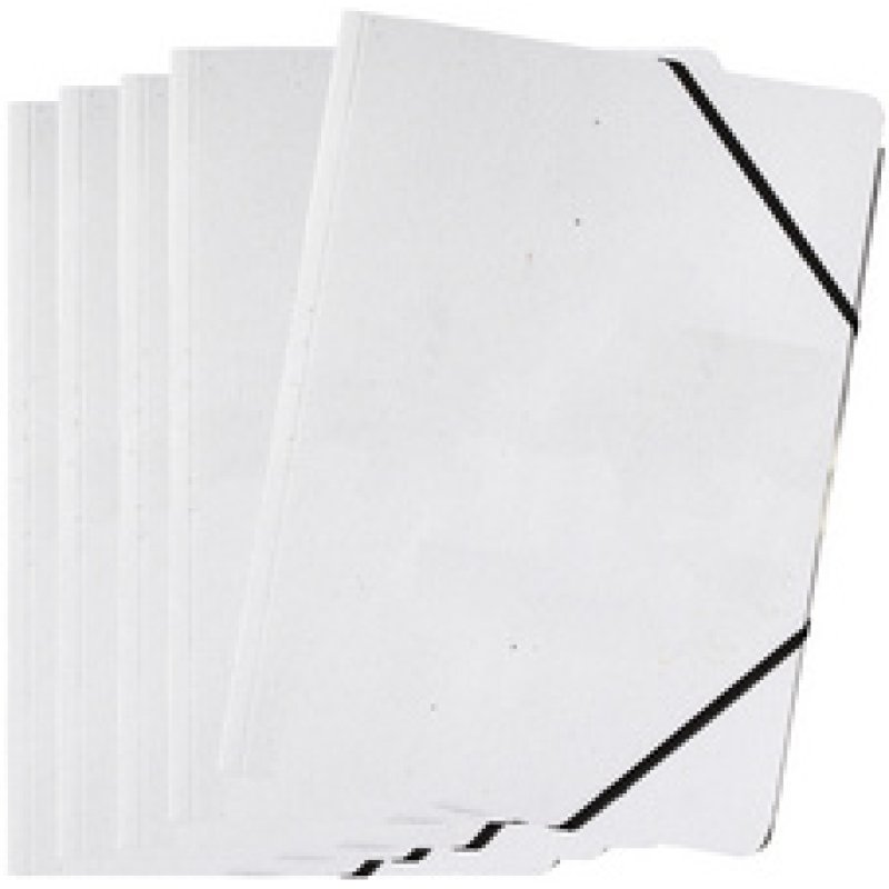 PAGNA Chemise à élastique "DIY", A4, carton, blanc