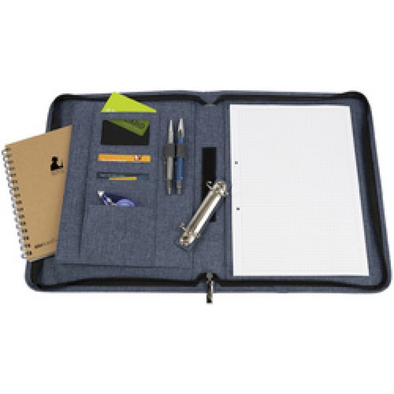 WEDO Serviette classeur "DENIM", A4, en polyester, bleu mêlé