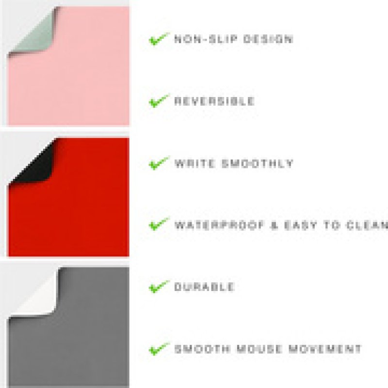 deflecto Sous-main, 800 x 400 mm, gris/blanc