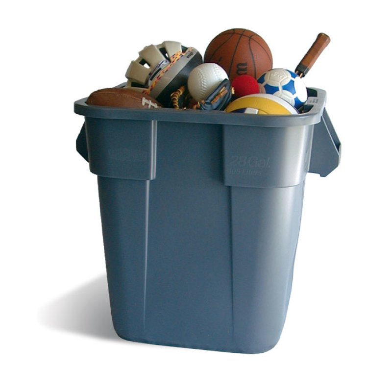 Rubbermaid Collecteur BRUTE 106 litres, carré, en PP, gris