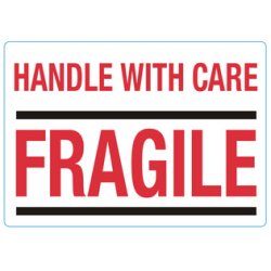 rillprint Étiquette "HANDLE WITH CARE / FRAGILE"