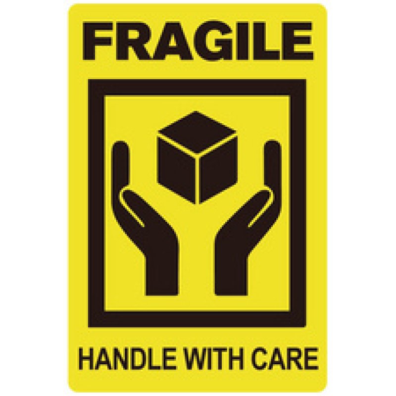 rillprint Étiquette "HANDLE WITH CARE / FRAGILE"