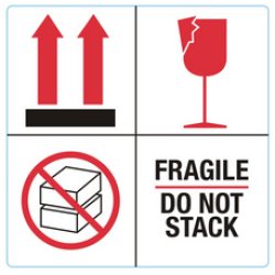 rillprint Étiquette "FRAGILE / DO NOT STACK"