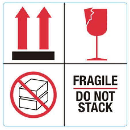 rillprint Étiquette "FRAGILE / DO NOT STACK"