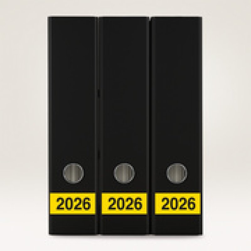 AVERY Zweckform Ordner-Inhaltsschild "2026", 60x26 mm, gelb