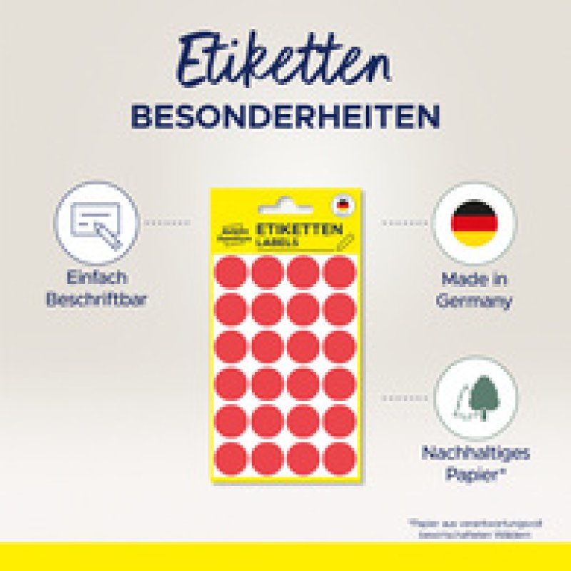 AVERY Zweckform Pastille de couleur, diamètre 8 mm