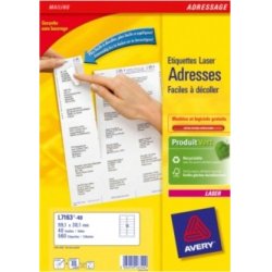 AVERY Zweckform Etiquettes adresse QuickPEEL, 99,1 x 38,1 mm