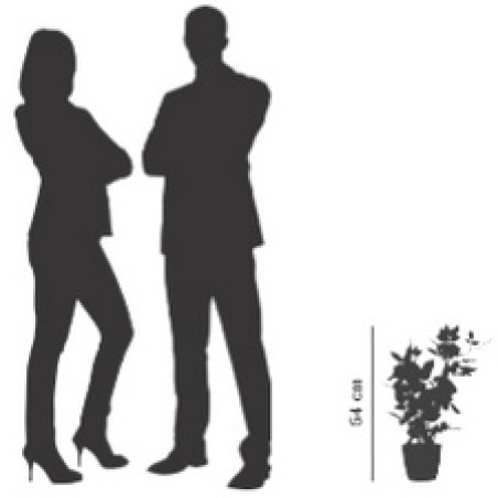 PAPERFLOW Plante artificielle "rosier", (H)540 mm, rose