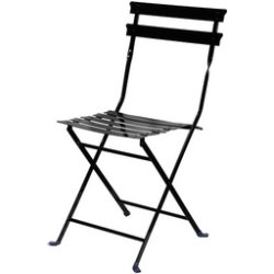 PAPERFLOW Chaise pliante d'extérieur EDEN, set de 2, noir