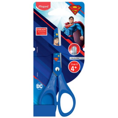 Maped Ciseaux SUPERMAN, rond, 130 mm, bleu