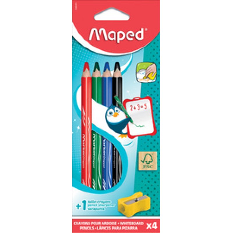 Maped Crayon ardoise Marker'Peps, blister de 4