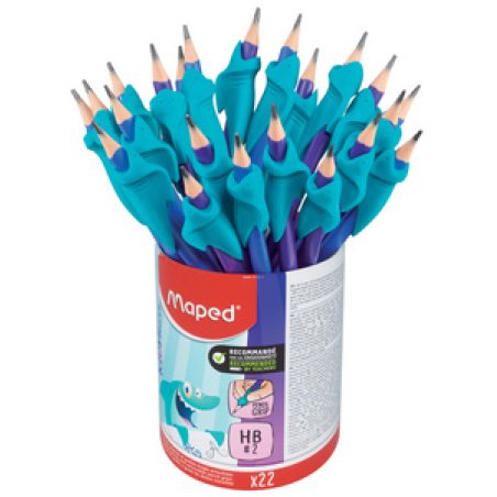 Maped Crayon de papier avec guide-doigt, pot de 22