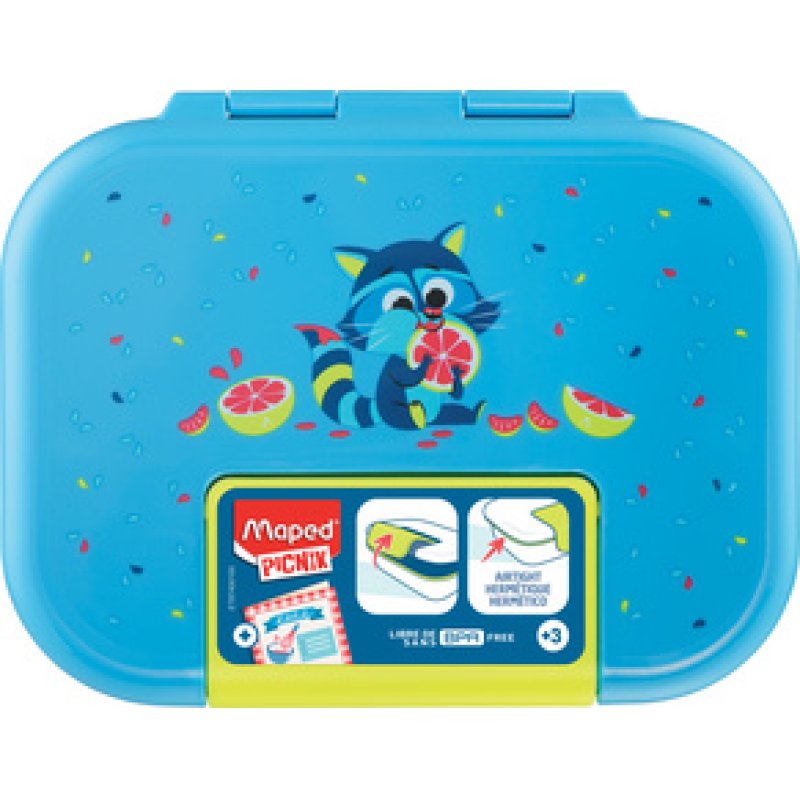 Maped PICNIK Boîte repas MINIZ Raton laveur, 0,9 litre