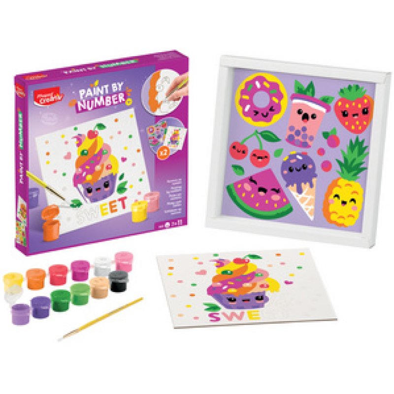 Maped Creativ Coffret de peinture au numéro Motif sucré
