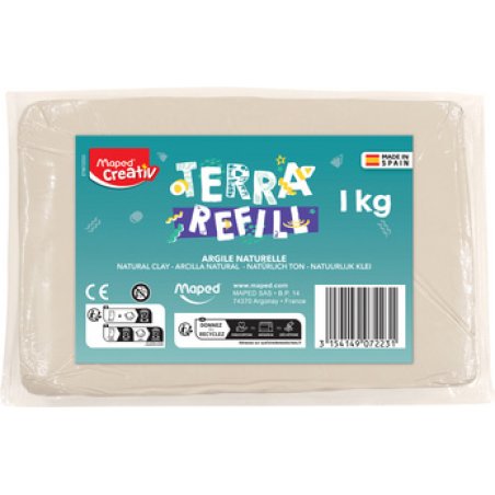 Maped Creativ Recharge d'argile pour tour de poterie, 1 kg