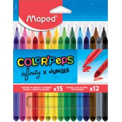 Maped Multipack crayon de couleur INFINITY/feutre COLOR'PEPS