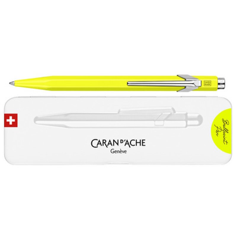 CARAN D'ACHE Stylo à bille 849 Fluo Line, blanc