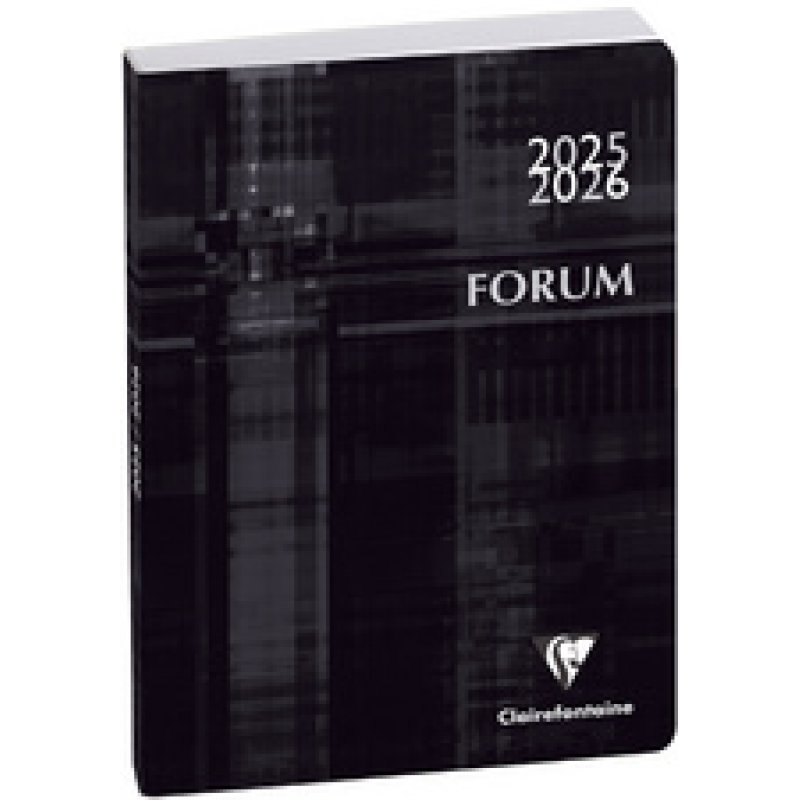 Clairefontaine Agenda scolaire FORUM Metric, 2025/2026, noir