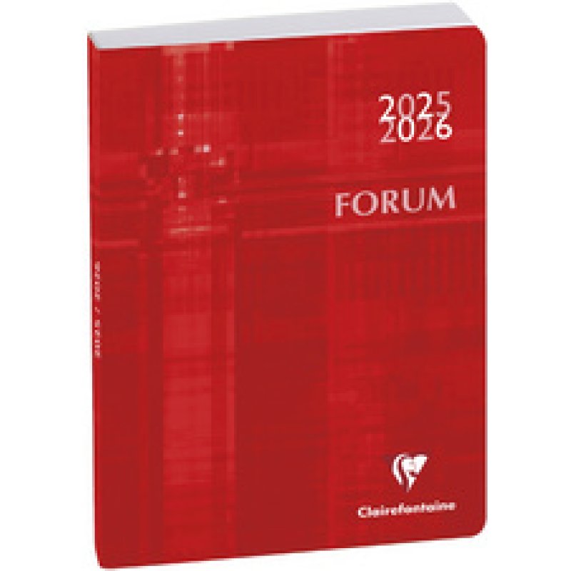 Clairefontaine Agenda scolaire FORUM Metric, 2025/2026,rouge