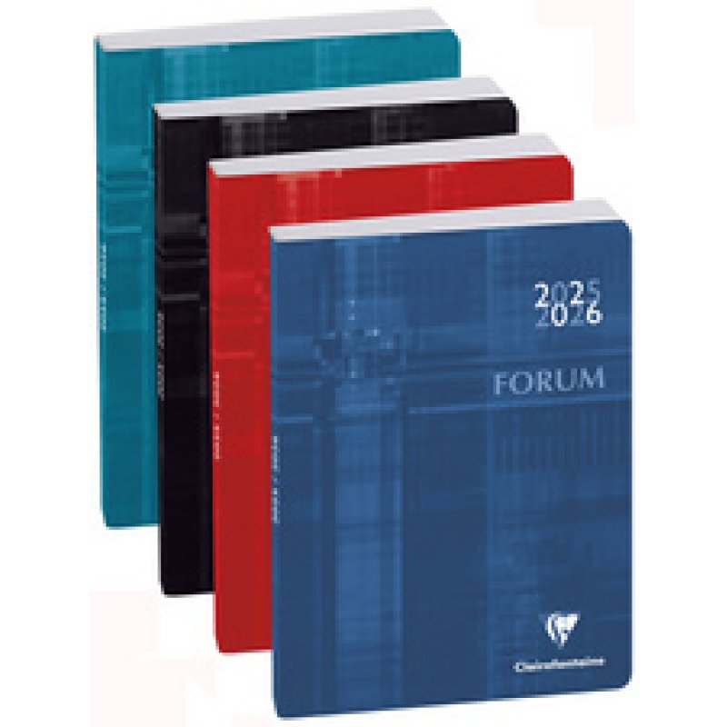 Clairefontaine Agenda scolaire FORUM Metric, 2025/2026,rouge