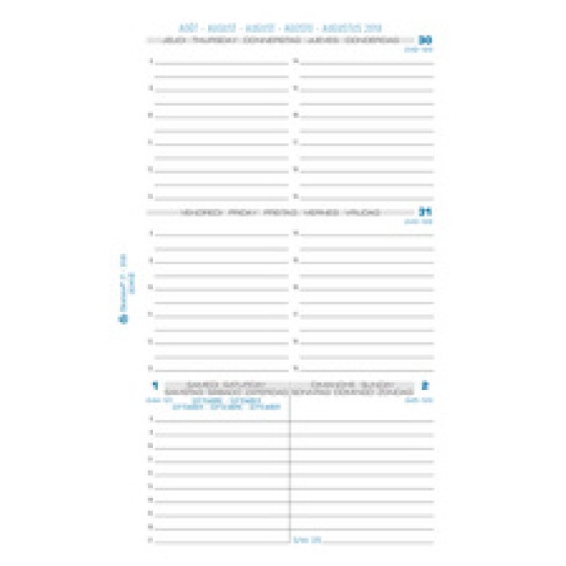 EXACOMPTA Recharge Exatime 17, 2025/2026, 1 semaine/2 pages