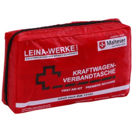 LEINA KFZ-Verbandtasche Compact, Inhalt DIN 13164, rot