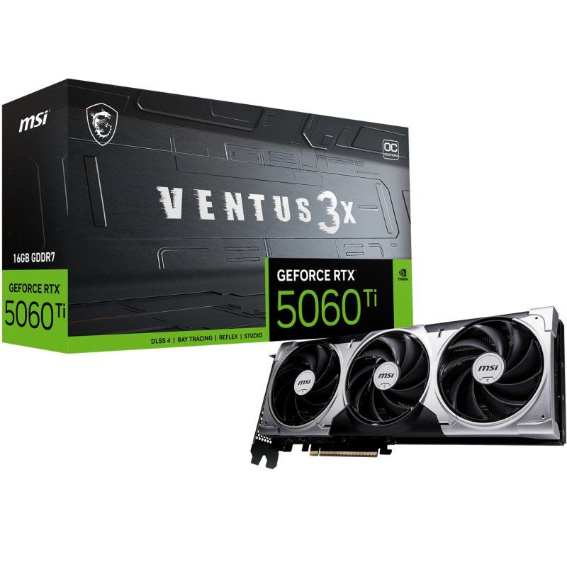 MSI VENTUS GeForce RTX 5060 TI 16G 3X OC NVIDIA 16 Go GDDR7