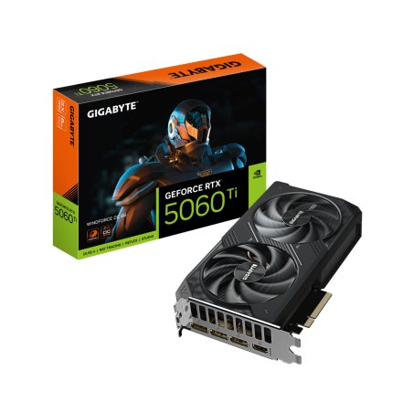 GIGABYTE GeForce RTX 5060 Ti WINDFORCE OC 8G Carte Graphique – 8 Go GDDR7, 128 bits, PCI-E 5.0, 2587 MHz Fréquence