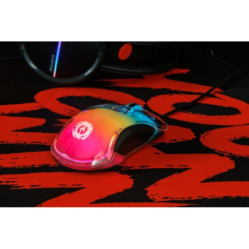 Canyon Braver GM-728, Optical Crystal gaming pel?, Instant 825, ABS material, huanuo 10 million cycle switch, 1.65M TPE