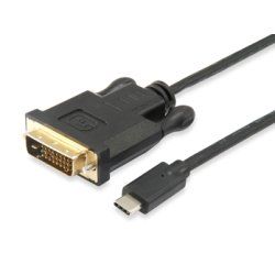 Equip USB Type C to DVI-D Dual Link Cable Male to Male, 1.8m