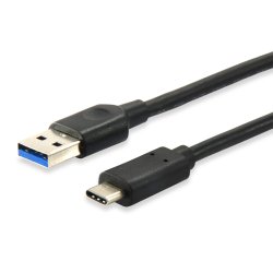 Equip Kabel USB-A 3.2 - C St/St 0.50m 3A/20V sw