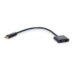 Equip USB-C to Dual 3.5mm Audio DAC Adapter