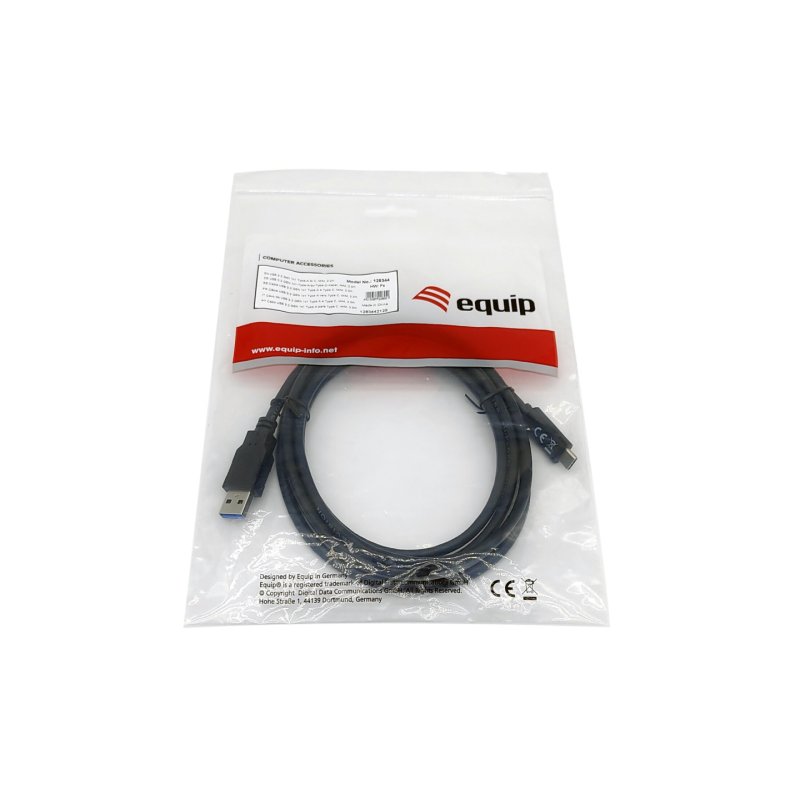 Equip Kabel USB-A 3.2 - C St/St 2.00m 3A/20V sw