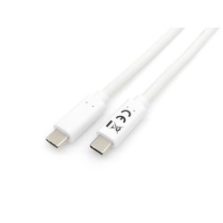 Equip Kabel USB-C 3.2 - C St/St 1.00m 3A/20V ws