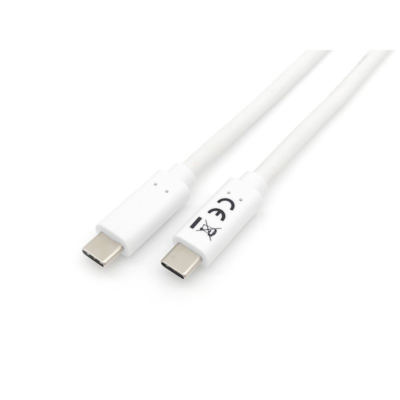 Equip 128361 Câble USB 3.2 Gen 1 C vers C, M/M , 1.0m, PD 60W, 5Gbps, Blanc