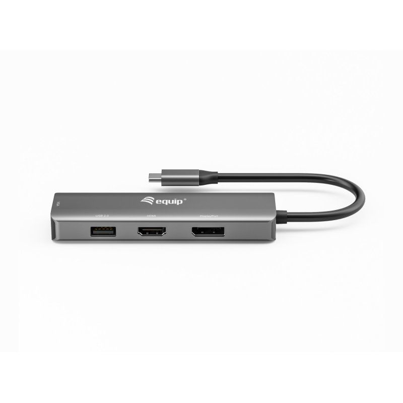 Equip Adapter USB-C - HDMI/DisplayPort/VGA 4K/1080P/60Hz gr