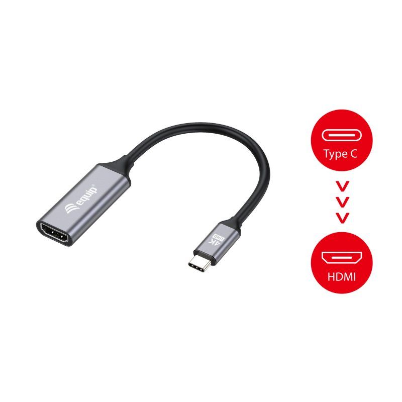 Equip USB-C to HDMI 2.0 Adapter, 4K/60Hz