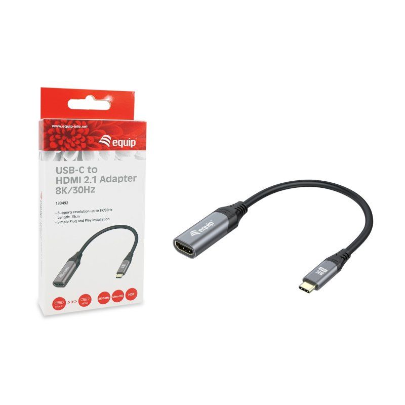 Equip USB-C to HDMI 2.1 Adapter, 8K/30Hz