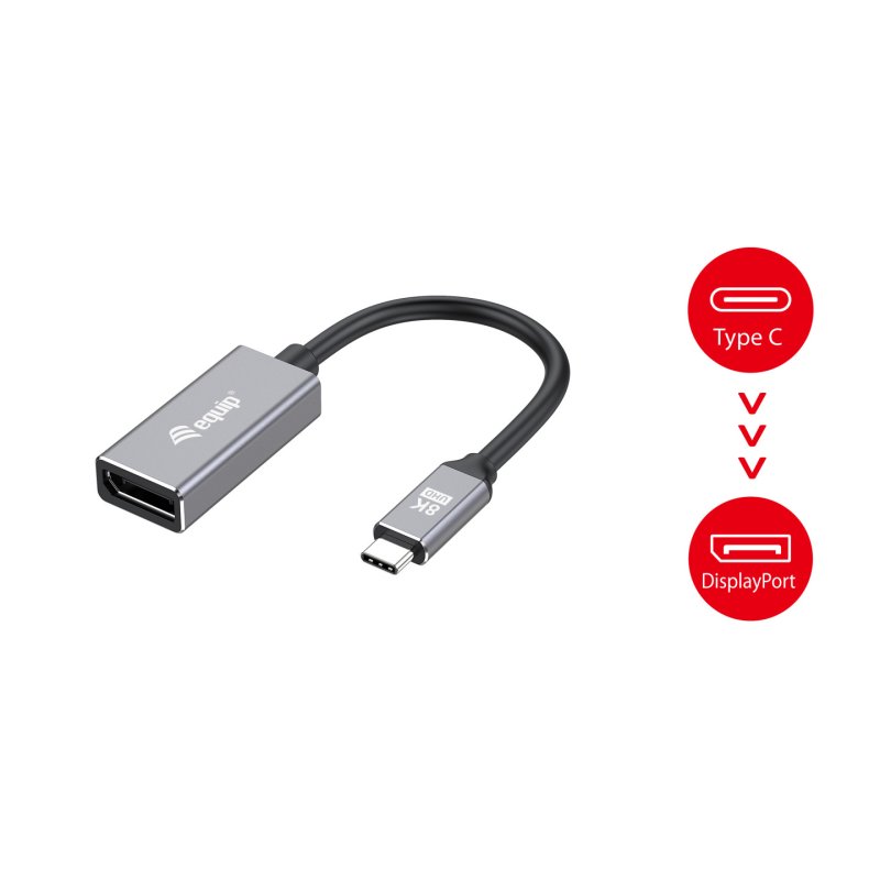 Equip Adapter USB-C - DisplayPort 1.4 8K60Hz 0.15m gr