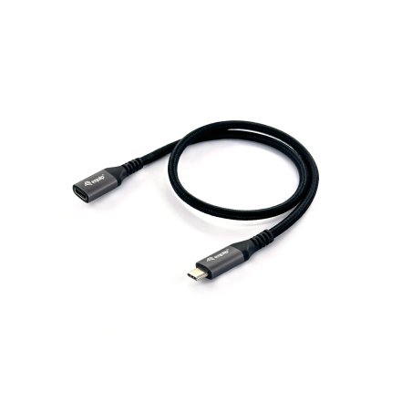 Equip 128370 Câble d'extension USB 3.2 Gen 2 C vers C, M/F, 0,5m, 4K/60Hz, 10Gbps, noir