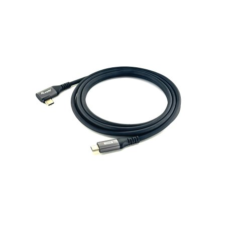 Equip 128891 Câble USB 2.0 C vers C coudé à 90°, M/M, 1.0m, PD 100W, Noir