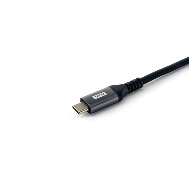 Equip USB 2.0 C to C 90° angled Cable, M/M, 1.0m, 100W with Emark chispet