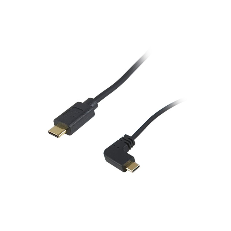 Equip Câble spiralé USB 2.0 C à C 90°, M/M, 1.0m, PD 60W