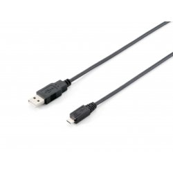 Equip USB 2.0 Type A to Micro-B Cable, 1.8m , Black