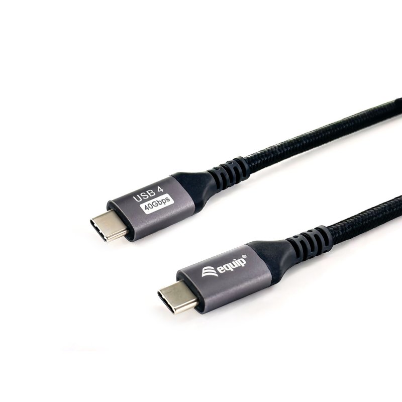 Equip USB 4 Gen 3 C to C Cable, M/M, 2.0m, PD3.1 240W, 8K/60Hz, 40Gbps, Black