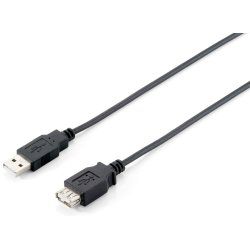 Equip 128851 Câble d'extension USB 2.0 Type A Mâle vers Femelle, 3.0m , Noir