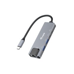Equip 5 in 1 Multifunctional Adapter, 2.5GbE, USB-A x 2, USB-C x 1, USB-C , 100W USB PD